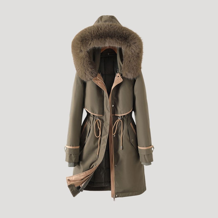 Drune | Damen Kunstfell langer wasserdichter Winterparka Mantel