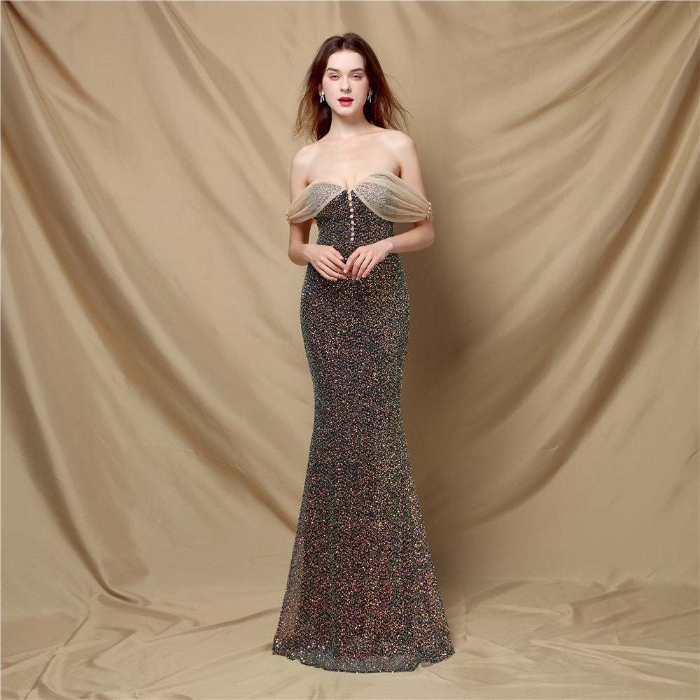 Drune | Klassisches Schulterfreies Abendkleid für Damen