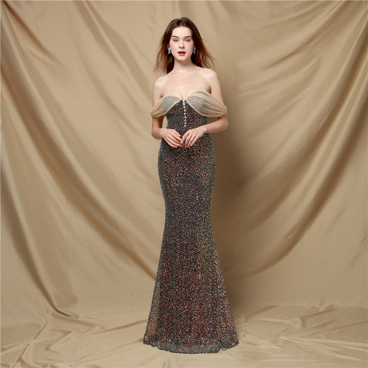 Drune | Klassisches Schulterfreies Abendkleid für Damen