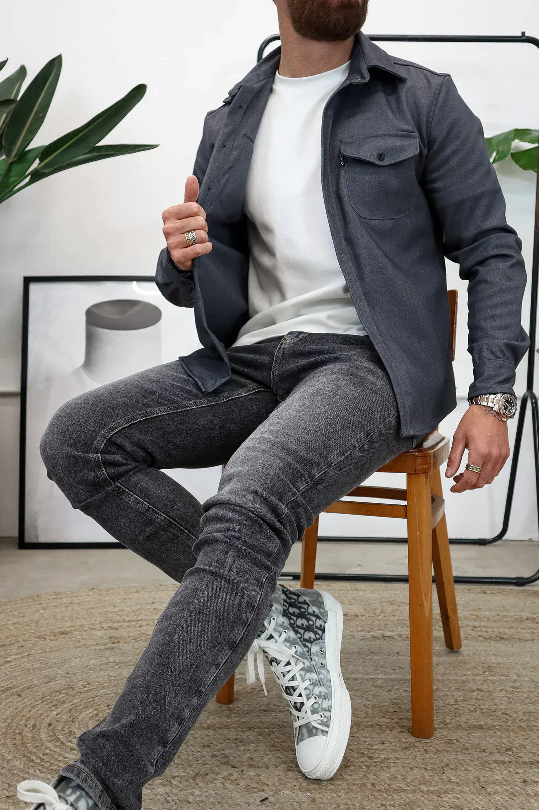 Drune | Premium-Jacke mit Knopfverschluss für Herren | Stylische und bequeme Jacke