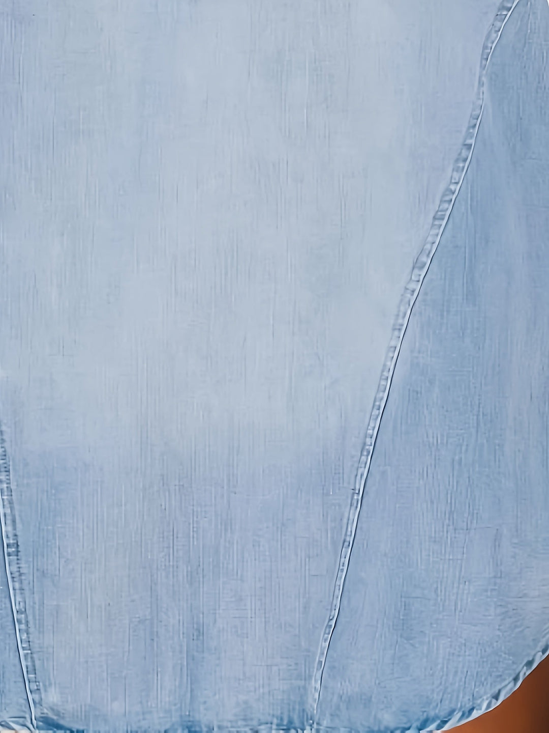 Drune | Hellblau Denim Kleid Ohne Ärmel mit V-Ausschnitt