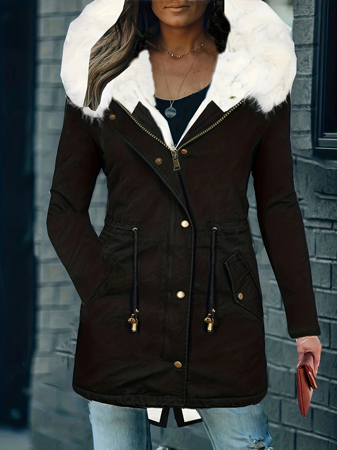 Drune | Kapuzenpullover Zugkordel Parka Mantel