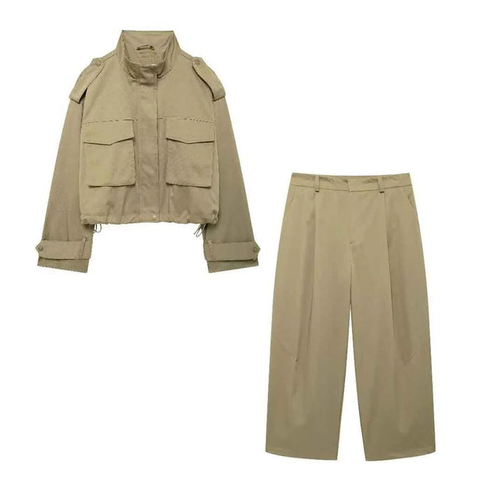 Drune | Casual cargo jacket with adjustable straps and pocket accents