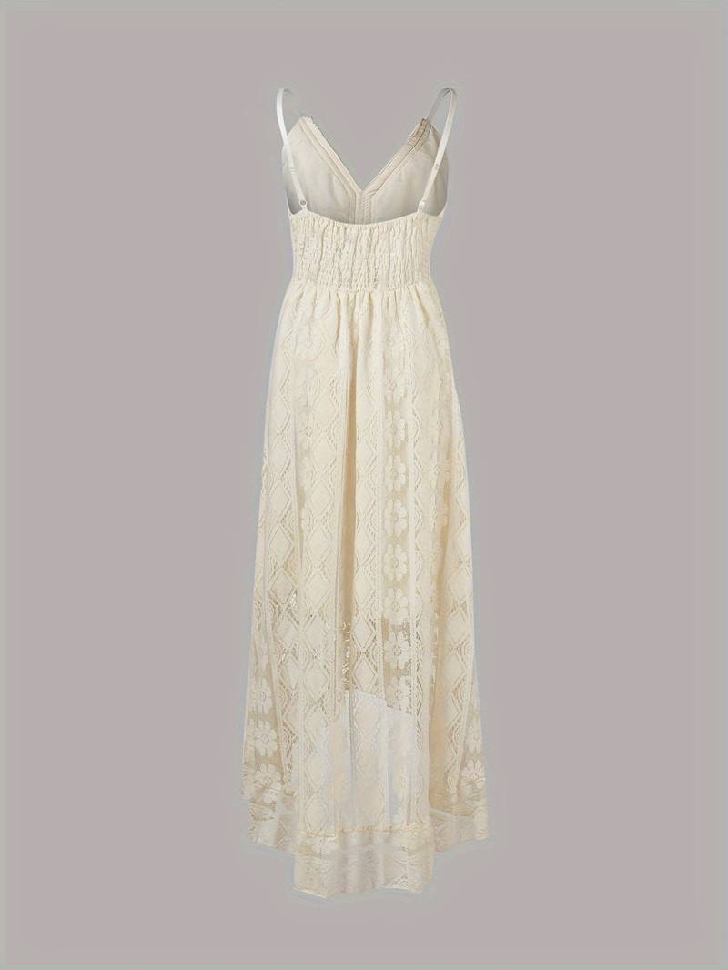 Drune – boho-maxi-sommerkleid mit spaghettiträgern und v-ausschnitt