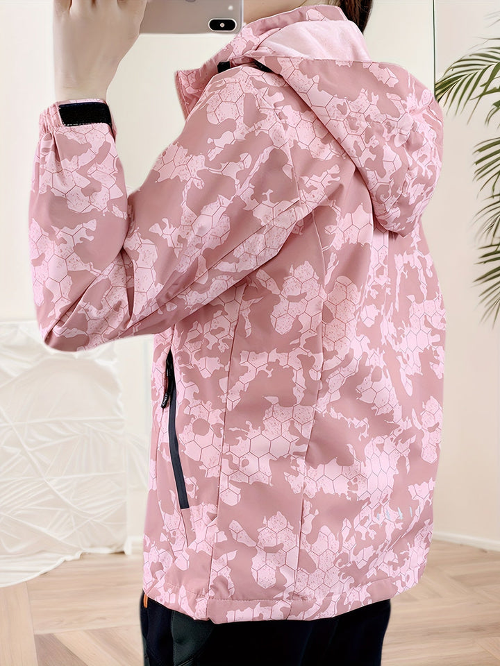 Drune | Winddichte Damenjacke Im Camouflage Muster für Outdoor Sportarten