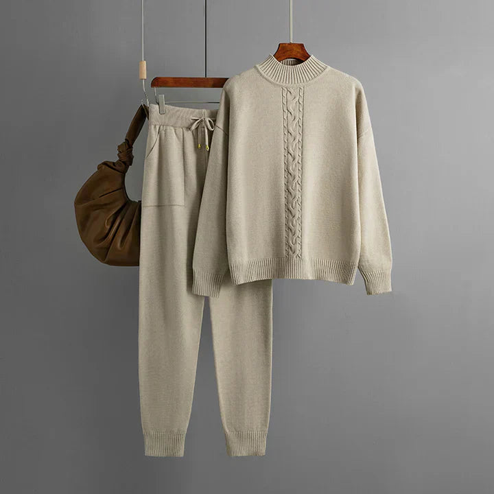 Drune | Winter Satz Aus Strickoberteil und Hose mit Halbem Rollkragen