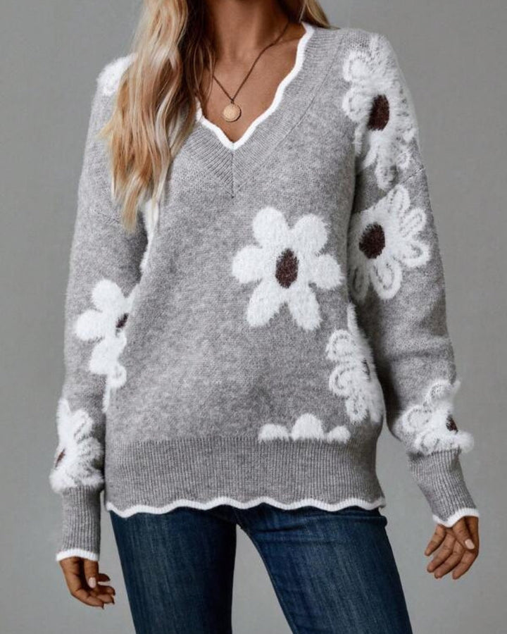 Drune | Strickpullover mit Blumen