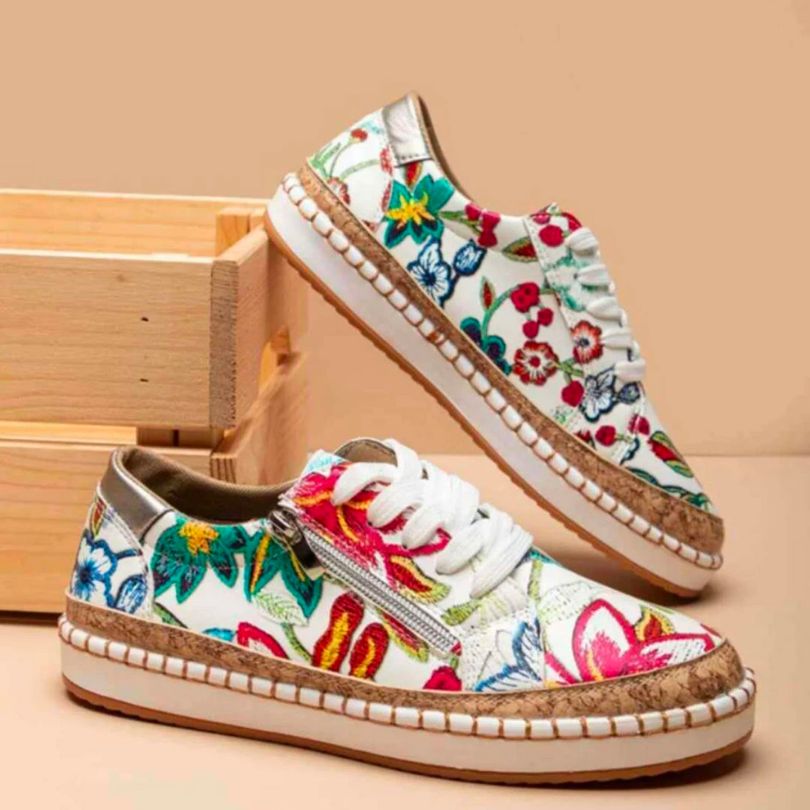 Drune - Orthopädische Florale Turnschuhe