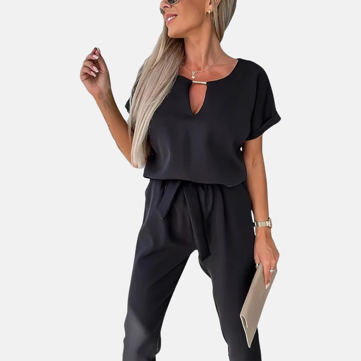 Drune | Eleganter, festlicher Kurzarm-Damen-Overall für den Sommer