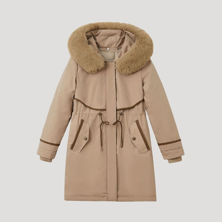 Drune | Damen Kunstfell langer wasserdichter Winterparka Mantel