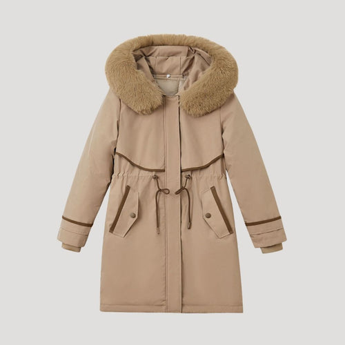 Drune | Damen Kunstfell langer wasserdichter Winterparka Mantel
