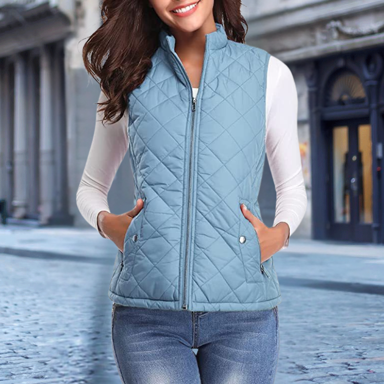 Drune | Elegante Steppjacke mit Zipper für Damen