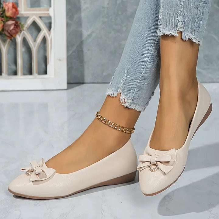 Drune | Damen Schicke Schleifen Puppe Schuhe Elegant