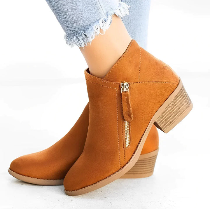 Drune | Damen Stiefeletten mit Hohen Absätzen und Seitlichem Reißverschluss