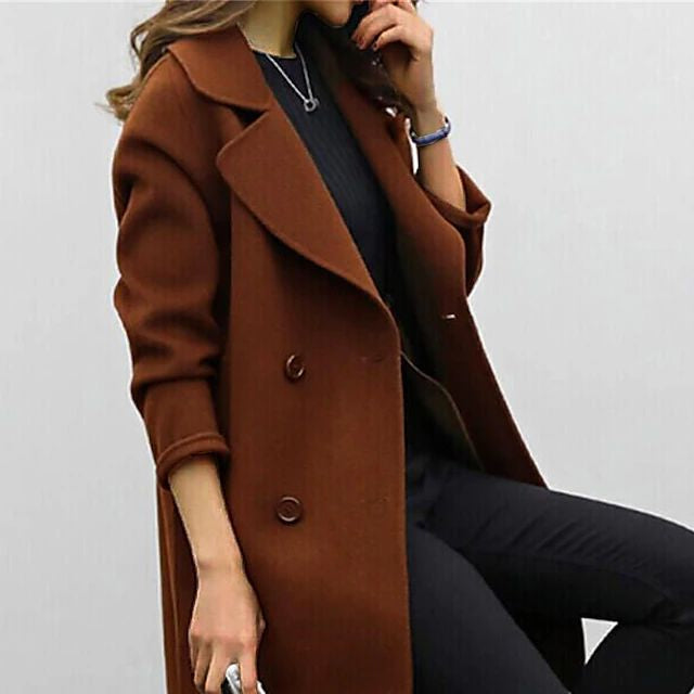Drune | Damen Tailored Woll Duster Hoher Kragen