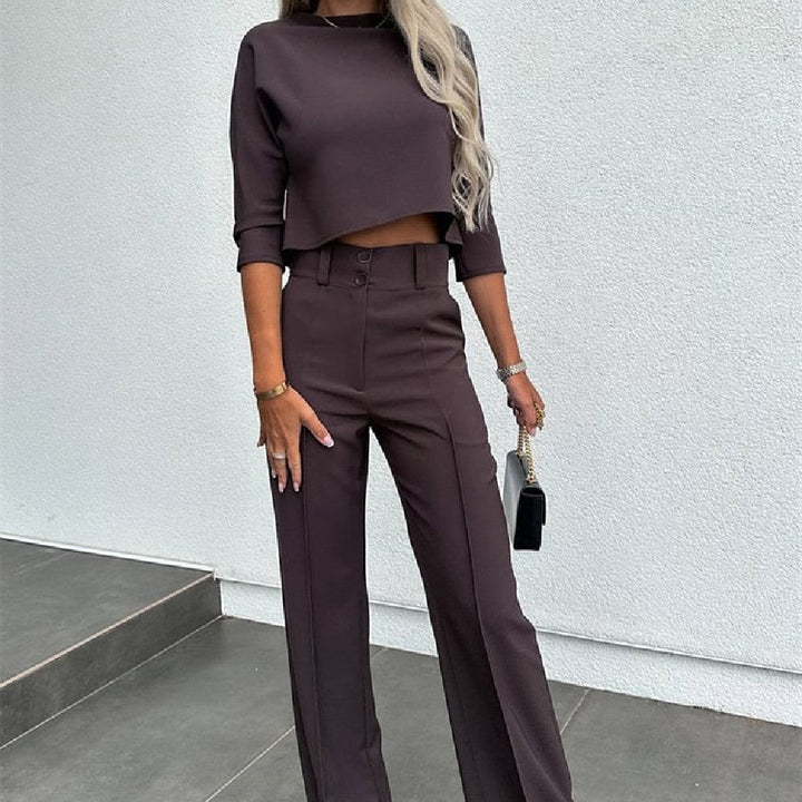 Drune taillierte Weitbein-Mode-Tops