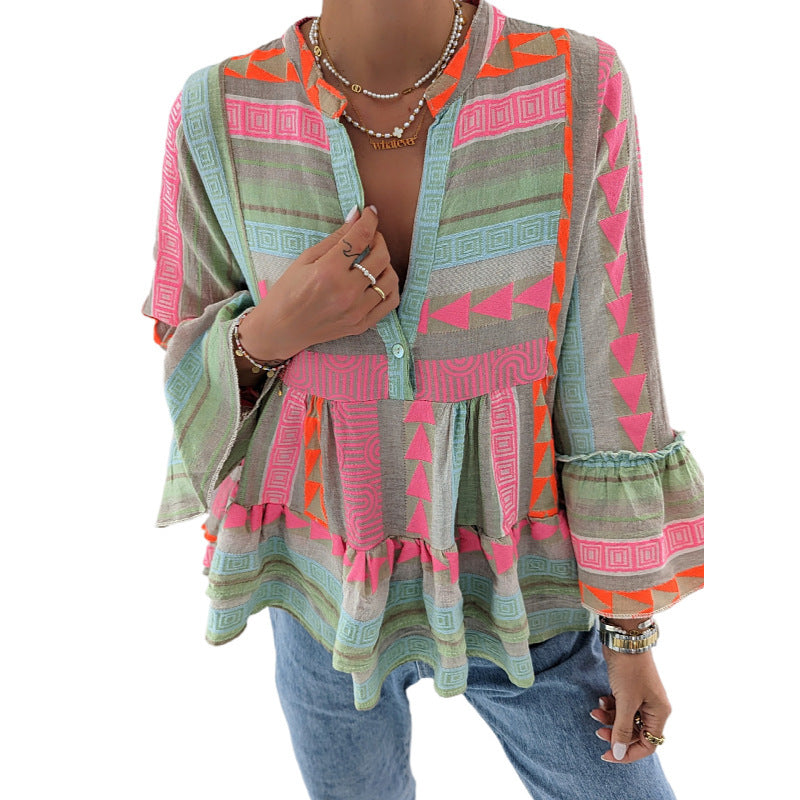 Drune Langarmshirt mit Print für Damen