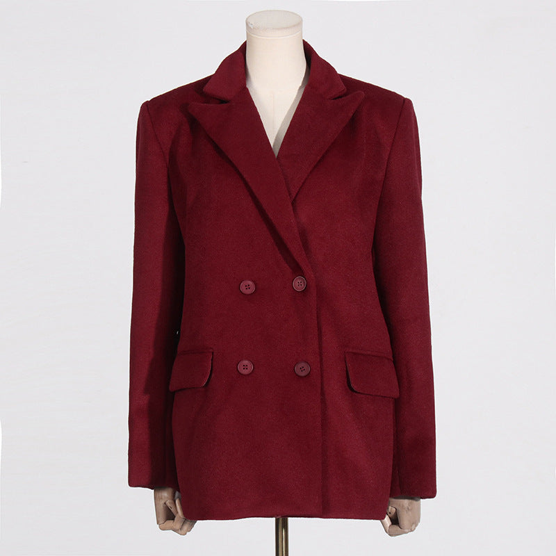 Drune | Warme Damen Wolljacke mit Gürtel und Kurzer Passform