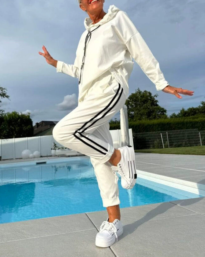 Drune | Zweiteilige Satz mit Damen Kapuzen Sweatshirt und Hosen