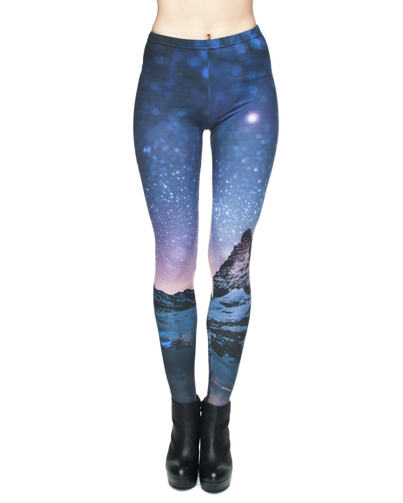 Damen Mandala-Ombre Leggings mit hohem Bund und formendem Stretch Drune