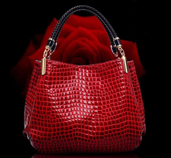 Drune | Schultertasche Mit Krokodil Muster