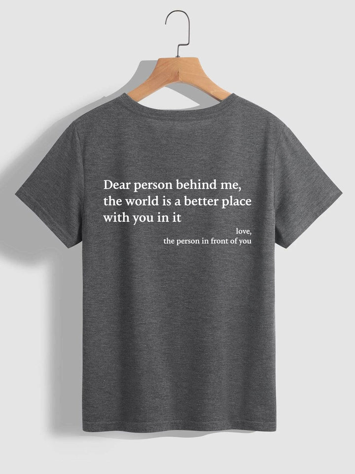 Drune | Damen T-Shirt Mit Rundhalsausschnitt Und Slogan