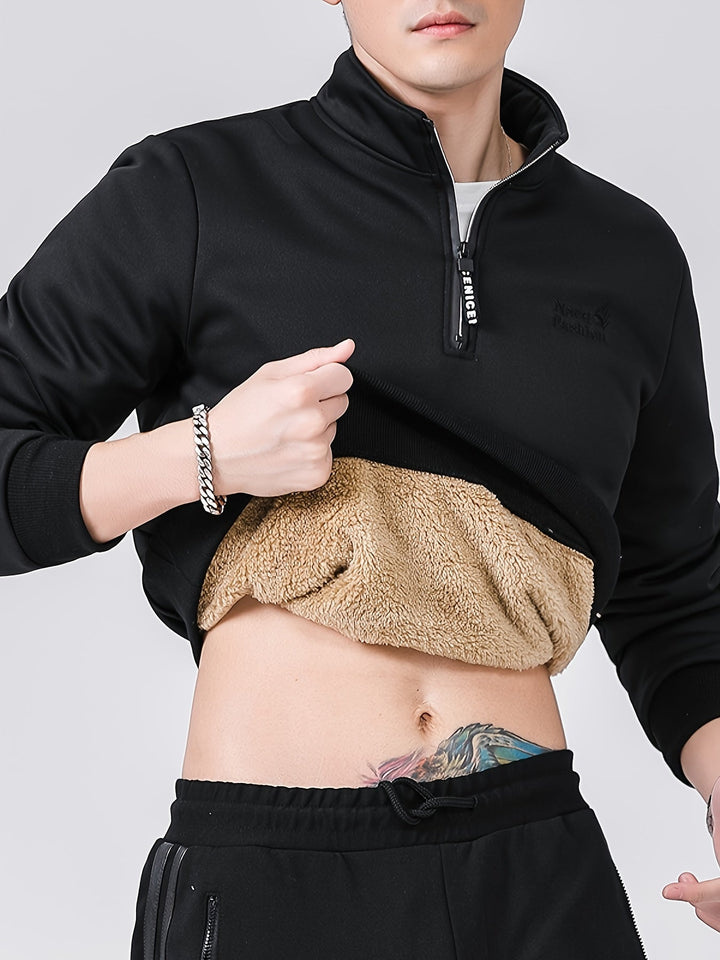 Drune | Herren Pullover mit Stehkragen für Herbst Winter