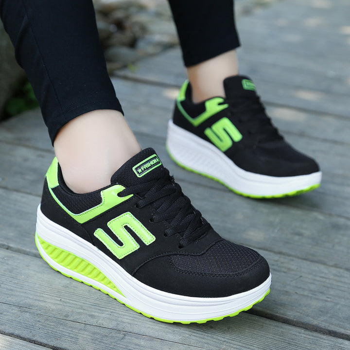 Damen nan Balance-Walking-Sneaker mit ergonomischer Wippsohle und entlastender Mittelsohle Drune
