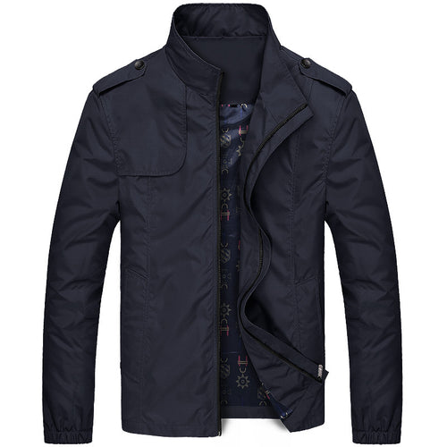 Herren Leichter Fieldblouson im Slim-Fit mit Stehkragen und Schulterklappen Drune