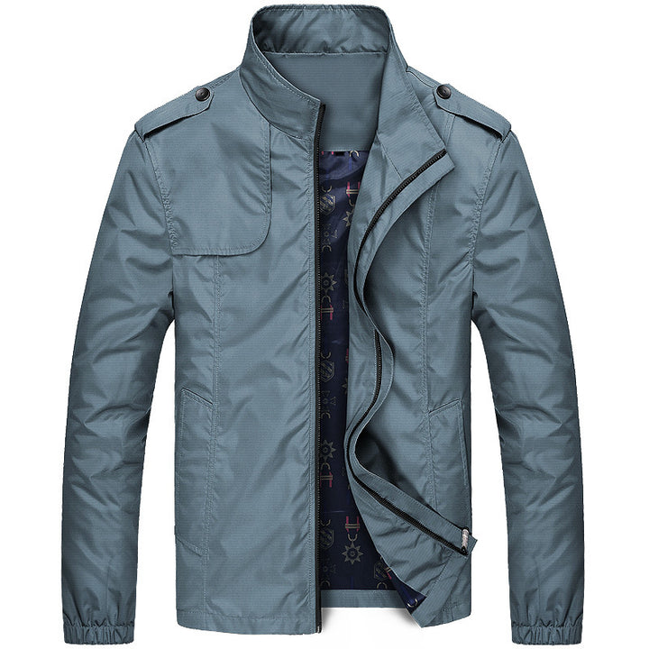 Herren Leichter Fieldblouson im Slim-Fit mit Stehkragen und Schulterklappen Drune