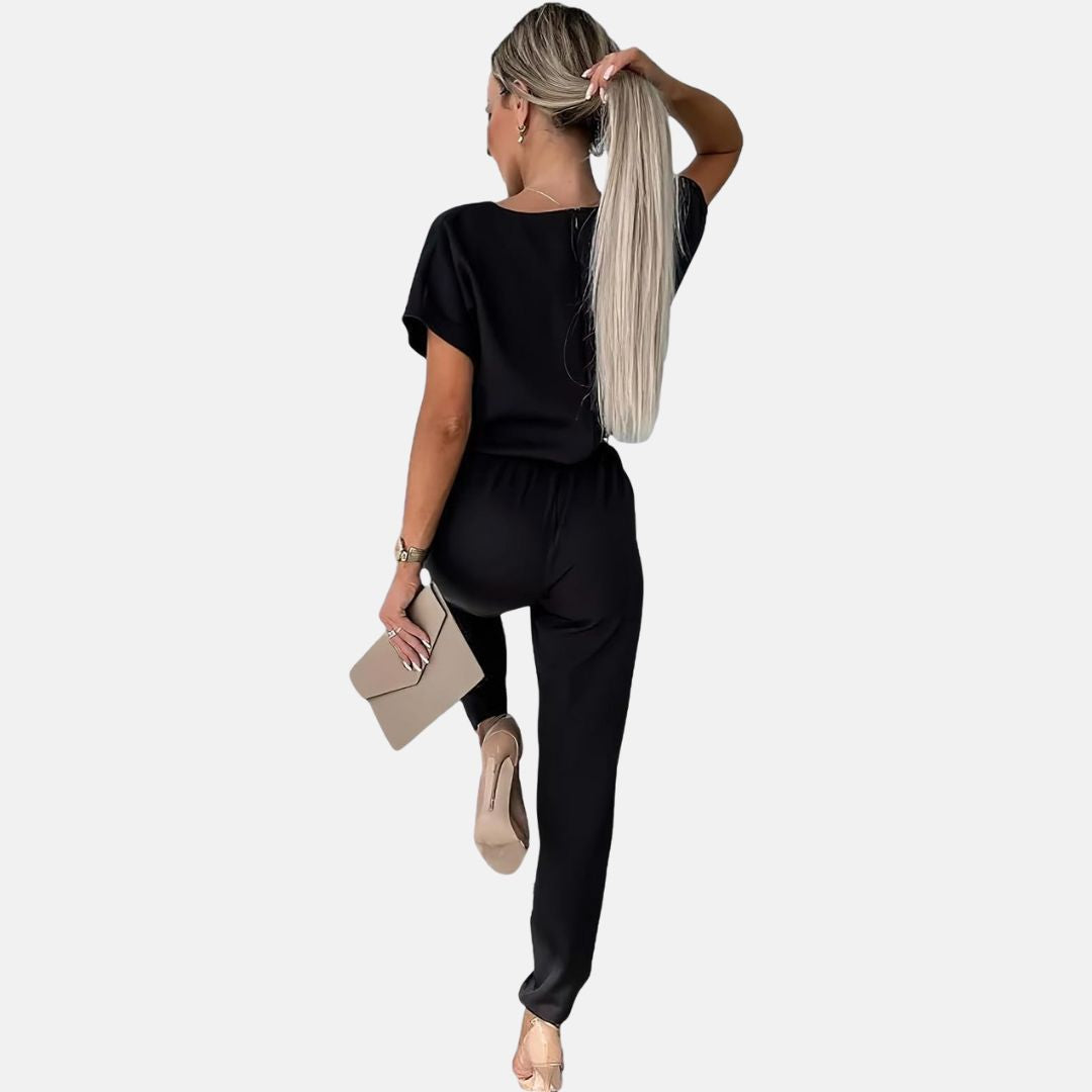 Drune | Eleganter, festlicher Kurzarm-Damen-Overall für den Sommer