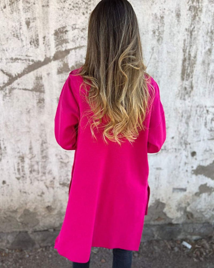 Drune | Langer Cardigan mit minimalistischer Prägung