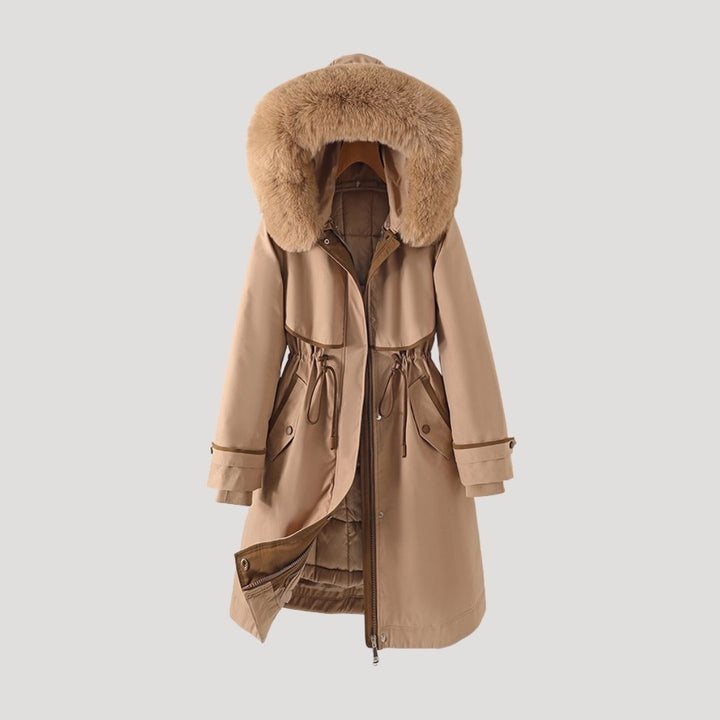 Drune | Damen Kunstfell langer wasserdichter Winterparka Mantel