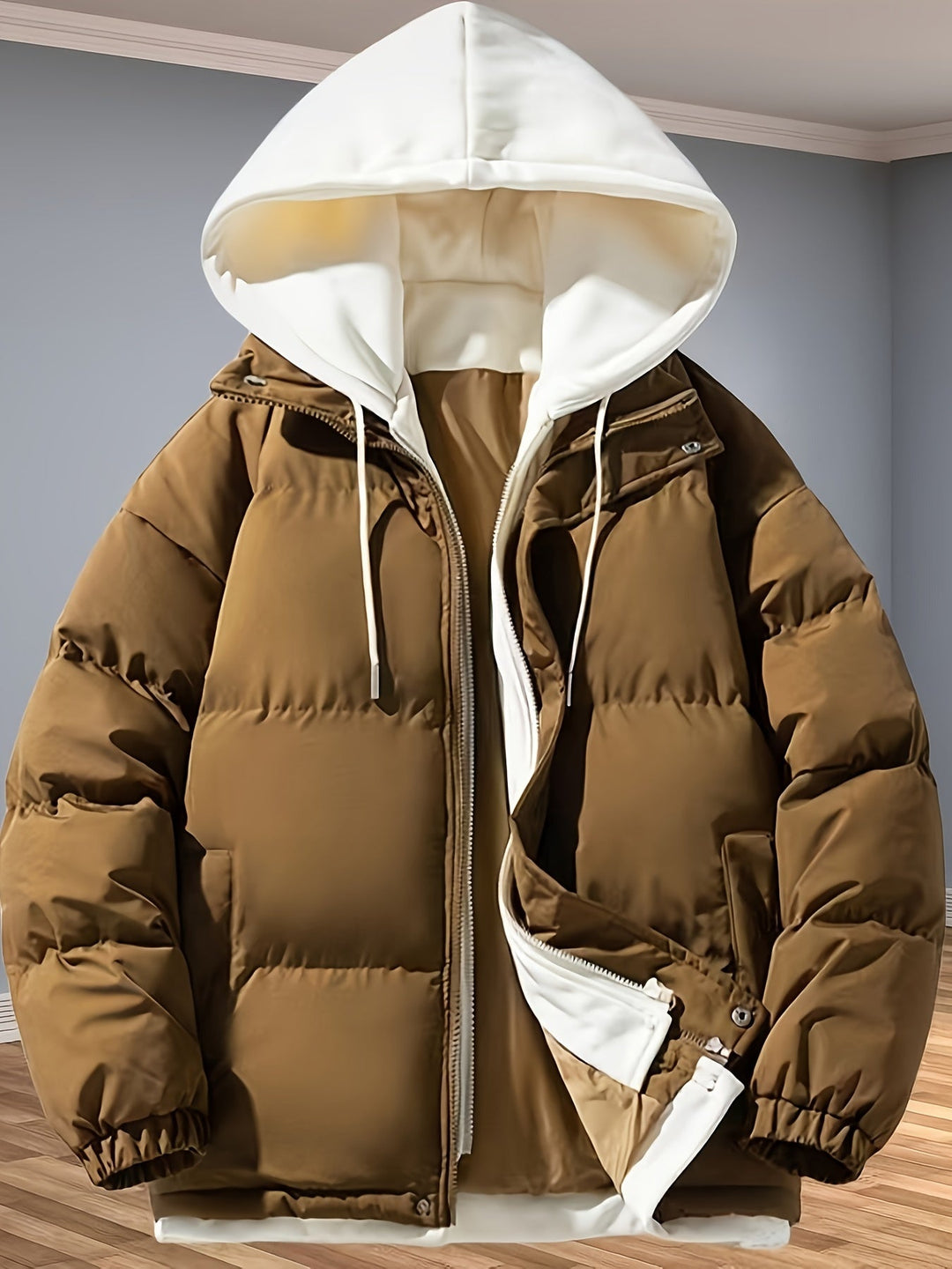 Drune | Verdickte Mittel-Lange Reißverschluss Winter Jacke Für Herren - Perfekt für Outdoor-Aktivitäten