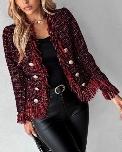 Drune | Freizeitkleidung, Damen, Jacke mit Quastenmuster