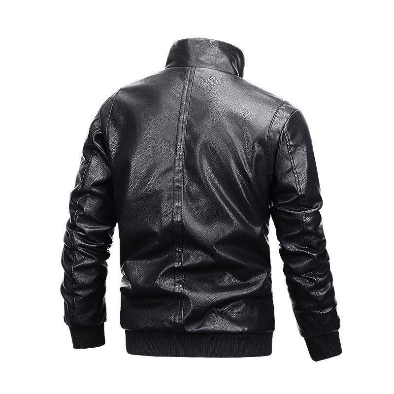 Drune | Gequiltete PU-Lederjacke Herren