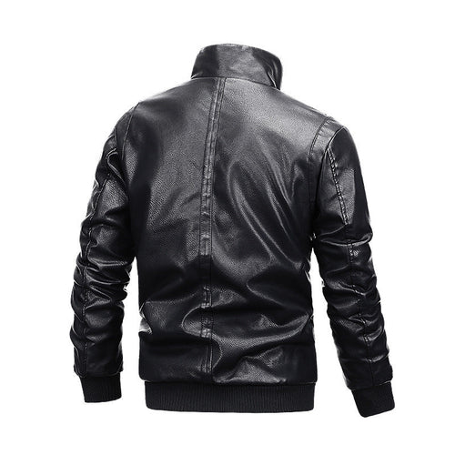 Drune | Gequiltete PU-Lederjacke Herren