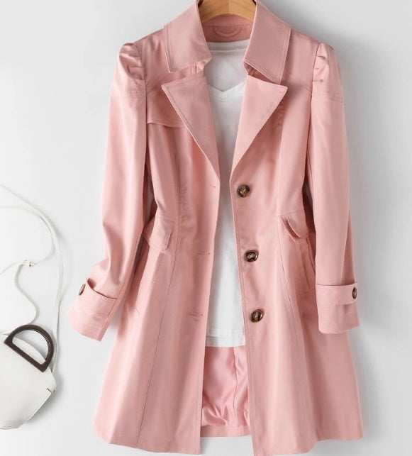 Drune | Schlanker Damen Trenchcoat Im Koreanischen Stil Für Frühling Und Herbst