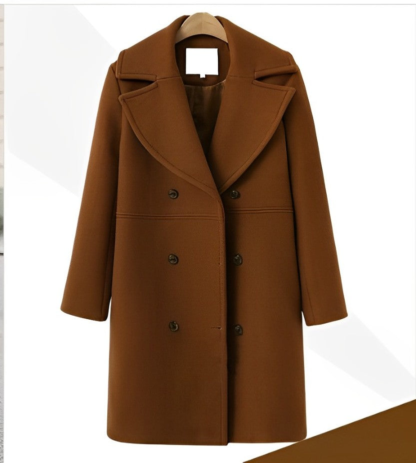 Drune | Warmer Und Langer Woll|Trenchcoat