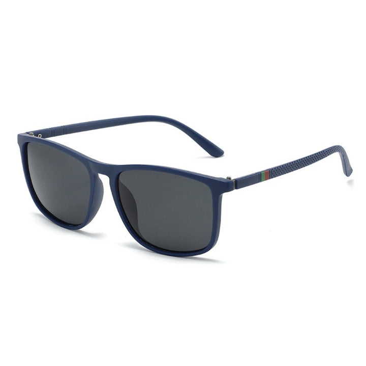 Drune | UV-Schutz quadratische polarisierte Sonnenbrille mit großem Rahmen