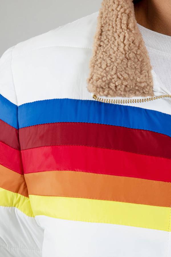 Drune | Regenbögen Retro Streifen Isolierte Jacke