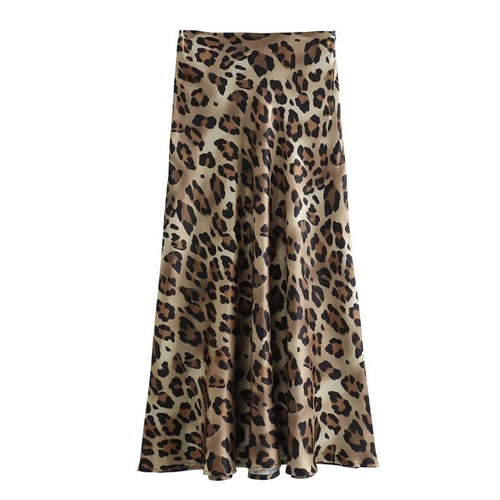 Drune | Leopardenmuster Satinrock