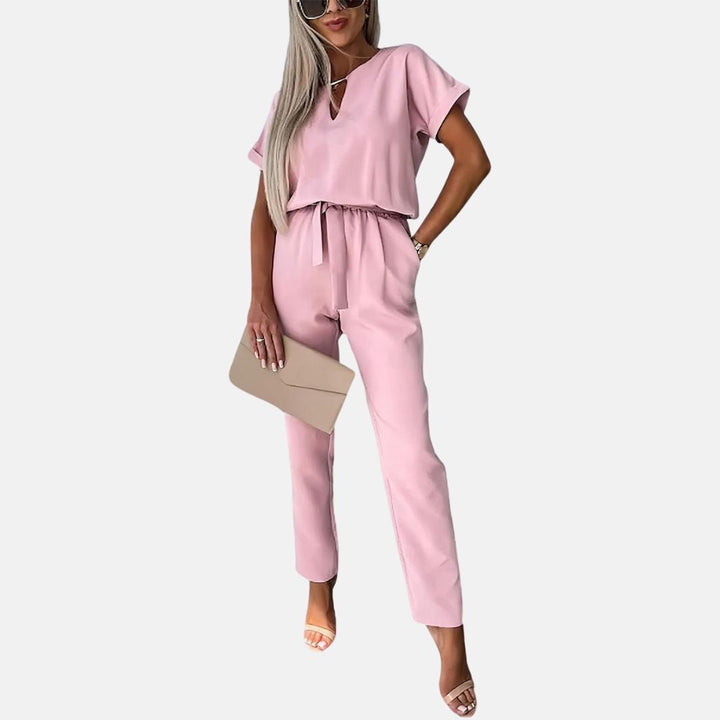 Drune | Eleganter, festlicher Kurzarm-Damen-Overall für den Sommer