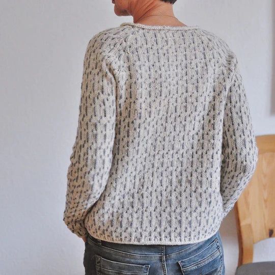 Drune - Schicker grauer Pullover mit Rundhalsausschnitt
