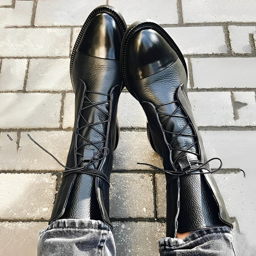 Drune | klassische damenstiefel aus leder