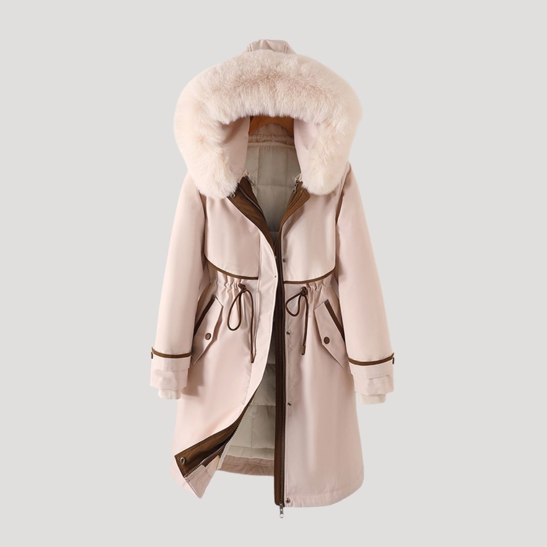 Drune | Damen Kunstfell langer wasserdichter Winterparka Mantel