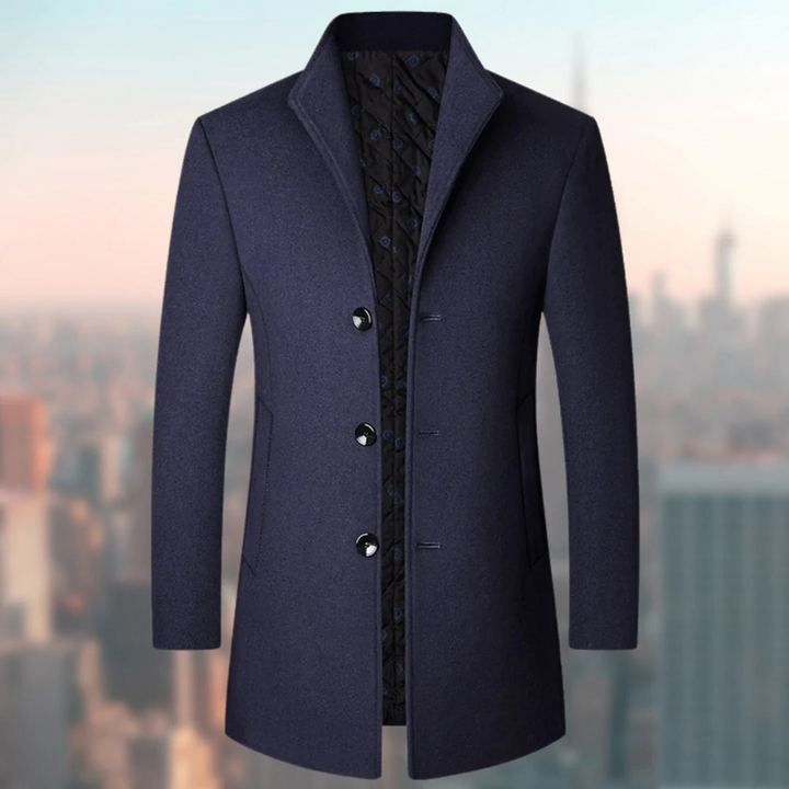 Drune | Herren Einreihiger Trenchcoat - Lang