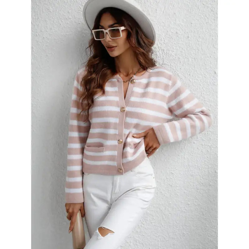 Drune | Cozy chunky knit sweater with button placket and side pockets