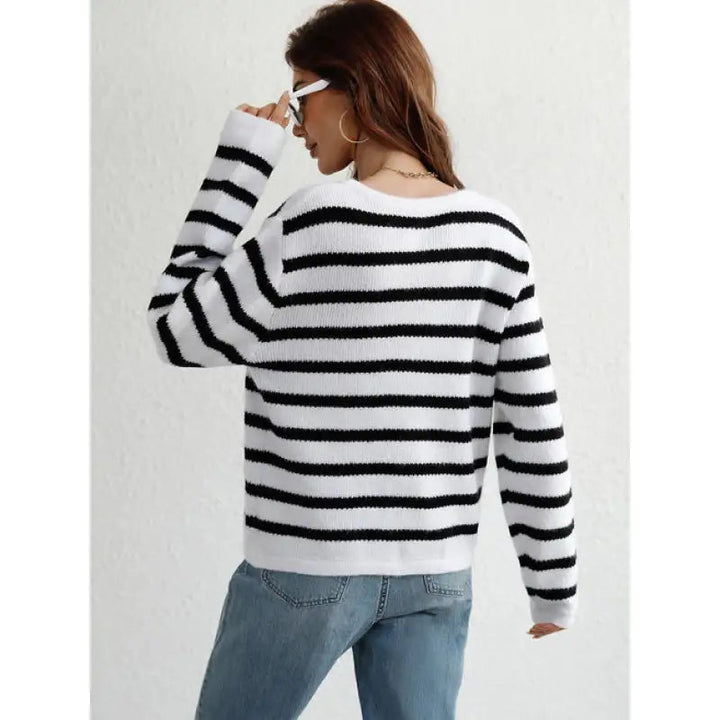 Drune | Cozy chunky knit sweater with button placket and side pockets