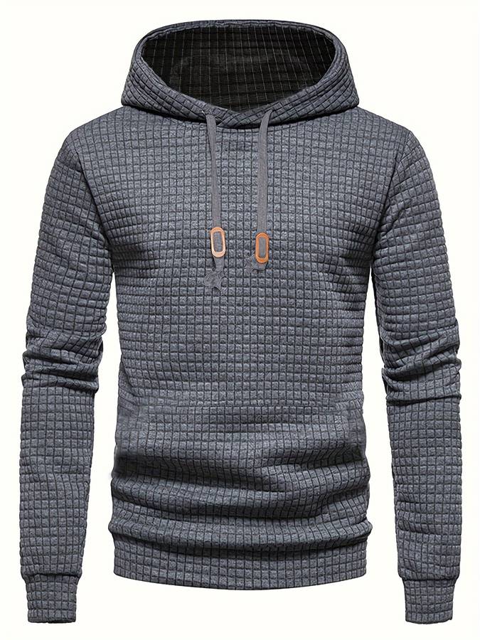Drune - Lässiger Waffelmuster Hoodie für Männer